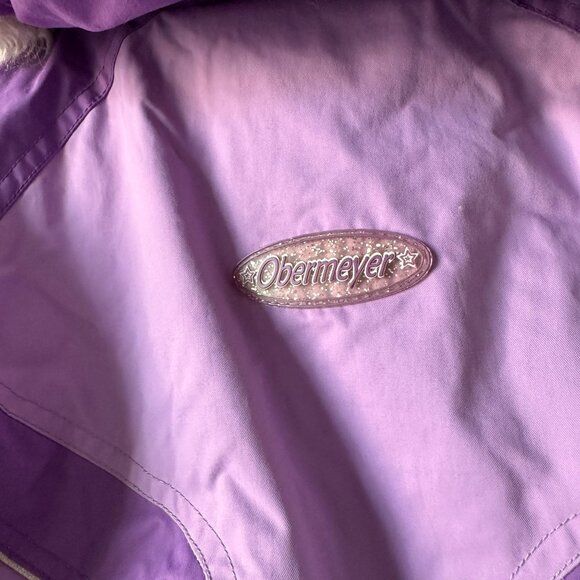 Obermeyer Stargazer Kids Ski Suit Size 5 Purple Belted Insulated Winter Snowsuit - Picture 11 of 16